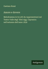 Produktbild: Amore e dovere