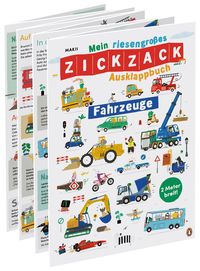 Bild vom Artikel Mein riesengroßes ZICKZACK Ausklappbuch – Fahrzeuge vom Autor Makii