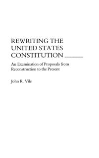 Produktbild: Rewriting the United States Constitution