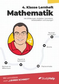 Produktbild: 4. Klasse Mathematik Lernheft mit Lernvideos von Lehrer Schmidt