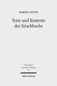 Produktbild: Texte und Kontexte des Sirachbuchs