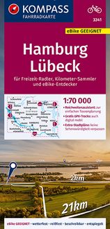 Bild vom Artikel KOMPASS Fahrradkarte 3341 Hamburg, Lübeck 1:70.000 vom Autor Kompass-Karten GmbH