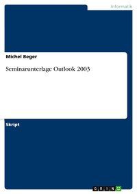 Produktbild: Seminarunterlage Outlook 2003