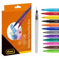 Produktbild: Idena Wasserfarbstifte DUO 12 Farben 12 St&uuml;ck