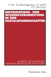Produktbild: Informations- und Wissensverarbeitung in den Sozialwissenschaften