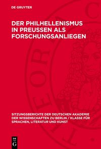 Produktbild: Der Philhellenismus in Preussen als Forschungsanliegen