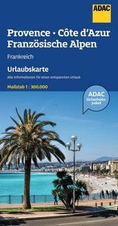 Produktbild: ADAC Urlaubskarte Provence, Franz&ouml;siche Alpen, Cote d'Azur 1:300.000