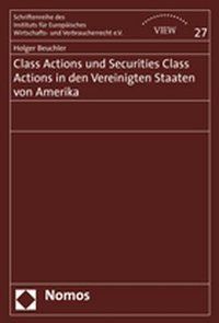Produktbild: Class Actions und Securities Class Actions in den Vereinigten Staaten von Amerika