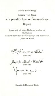 Produktbild: Zur preu&szlig;ischen Verfassungsfrage. Reprint. Hrsg. von Norbert Simon.