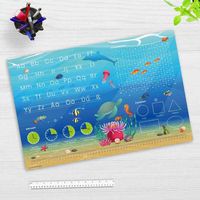 Produktbild: Cover-your-desk Schreibtischunterlage f&uuml;r Kinder Lernunterlage Einschulung, Unterwasserwelt Optik, aus hochwertigem Vinyl, 60 x 40 cm