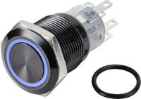 Produktbild: TRU COMPONENTS TC-9428176 LAS1-AGQ-22E/B/12V/A Drucktaster 250 V/AC 3 A 2 x Aus/(Ein) tastend Blau (&Oslash;) 19 mm IP65 1 St.