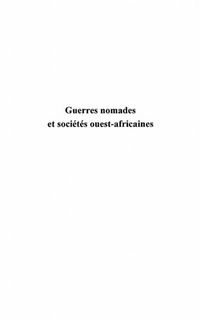 Produktbild: Guerres nomades societes Ouest