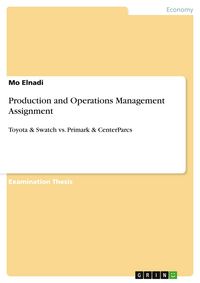 Produktbild: Production and Operations Management Assignment