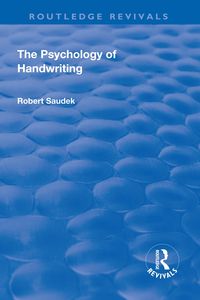 Produktbild: Revival: The Psychology of Handwriting (1925)
