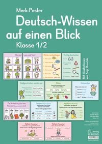 Produktbild: Merk-Poster Deutsch-Wissen auf einen Blick Klasse 1/2