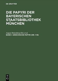 Produktbild: Griechische Papyri (Nr. 1-18)