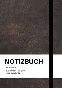 Produktbild: Notizbuch A4 blanko - 100 Seiten 90g/m&sup2; - Soft Cover Schwarz