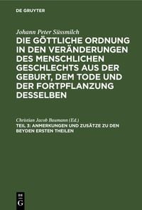 Produktbild: Anmerkungen und Zus&auml;tze zu den beyden ersten Theilen