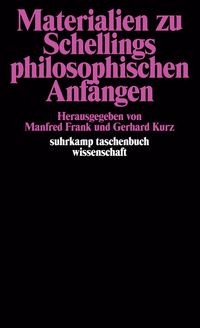 Produktbild: Materialien zu Schellings philosophischen Anf&auml;ngen