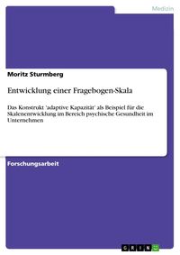 Produktbild: Entwicklung einer Fragebogen-Skala
