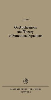 Produktbild: On Applications and Theory of Functional Equations