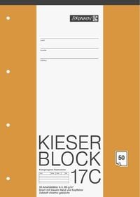Produktbild: Brunnen Brunnen KIESER-Block A4 Lineatur 17 liniert mit blauem Rand