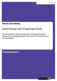 Produktbild: Entwicklung einer Fragebogen-Skala