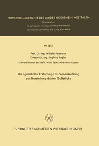 Produktbild: Die &raquo;gerichtete Erstarrung&laquo; als Voraussetzung zur Herstellung dichter Gu&szlig;st&uuml;cke