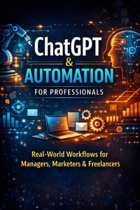 Produktbild: ChatGPT & Automation for Professionals: Real-World Workflows for Managers, Marketers & Freelancers (Future-Proof Your Career, #6)