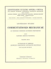 Produktbild: Commentationes mechanicae ad theoriam corporum fluidorum pertinentes 1st part