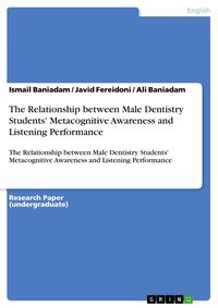 Produktbild: The Relationship between Male Dentistry Students' Metacognitive Awareness and Listening Performance