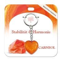 Produktbild: Carneol Herz Schl&uuml;sselanh&auml;nger