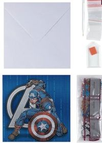 Crystal Art Captain Marvel Card Diamond Painting Kit
