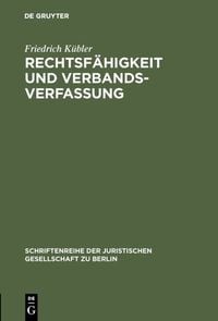 Produktbild: Rechtsf&auml;higkeit und Verbandsverfassung