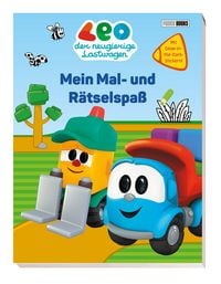 Produktbild: Leo der Lastwagen: Mein Mal- und R&auml;tselspa&szlig;! &ndash; Mit Glow-in-the-Dark-Stickern!