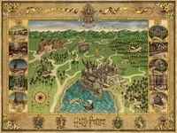 Produktbild: Erwachsenenpuzzle 1500 Teile - Harry Potter - Hogwarts Karte