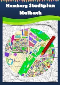 Produktbild: Hamburg Stadtplan Malbuch