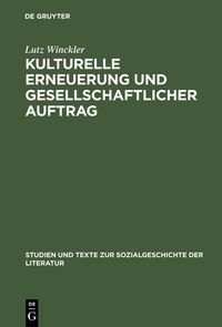 Produktbild: Kulturelle Erneuerung und gesellschaftlicher Auftrag