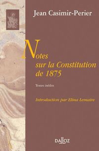 Produktbild: Notes sur la Constitution de 1875