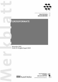 Produktbild: Merkblatt Gro&szlig;formate: 2022-11 (PDF)