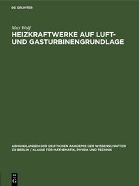 Produktbild: Heizkraftwerke auf Luft- und Gasturbinengrundlage