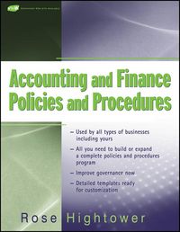 Produktbild: Accounting and Finance Policies and Procedures