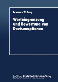 Produktbild: Werteingrenzung und Bewertung von Devisenoptionen