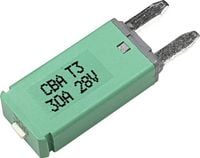 Produktbild: Hansor Circuit Breaker Mini, type 3. Manual Reset, 30A CBA3 Series 30A Sicherungsautomat Standard Flachsicherung 30 A Gr&uuml;n 1 St.