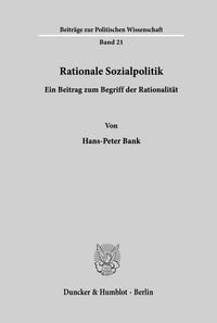 Produktbild: Rationale Sozialpolitik.