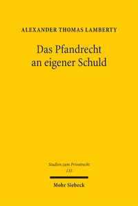 Produktbild: Das Pfandrecht an eigener Schuld