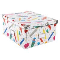 Produktbild: Idena Aufbewahrungsbox Schule faltbar 35x28x17cm