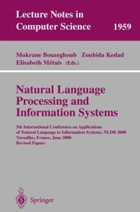 Produktbild: Natural Language Processing and Information Systems