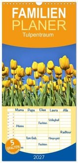 Produktbild: Familienplaner 2027 - Tulpentraum mit 5 Spalten (Wandkalender, 21 x 45 cm) CALVENDO