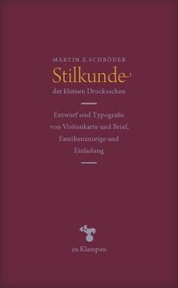 Produktbild: Stilkunde der kleinen Drucksachen